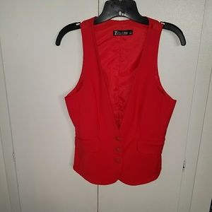 New York & Company Red Vest size 4
